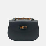 Gucci Bamboo 1947 Top Handle Bag Leather Medium Black