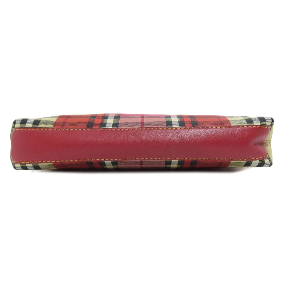 Burberry Shoulder Bag canvas Red Check Pattern