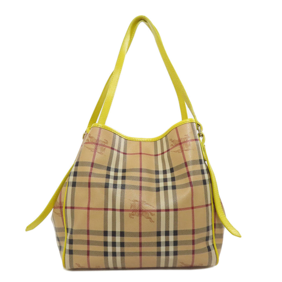 Burberry Tote Bag PVC Brown Nova Check