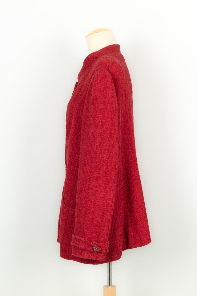 Chanel Red Tweed Jacket – Cotton & Silk Lining | Bags Junction
