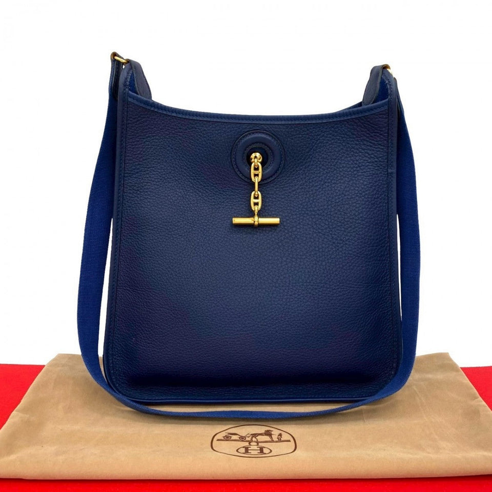 Hermes Shoulder Bag Togo Navy Vespa PM