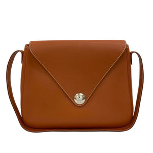 Hermes Shoulder Bag Taurillon Clemence Brown Christine
