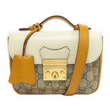 Gucci Handbag 658487 PVC Brown GG Supreme 2WAY