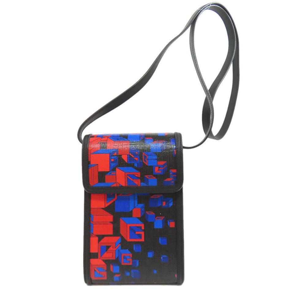 Gucci Shoulder Bag 631766 PVC black Pochette Women