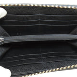 Gucci Long Wallet Purse 449347 leather black Interlocking G Women