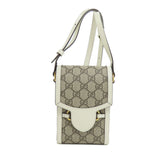 Gucci Shoulder Bag 625615 PVC Brown Horsebit 1955 mini bag Women