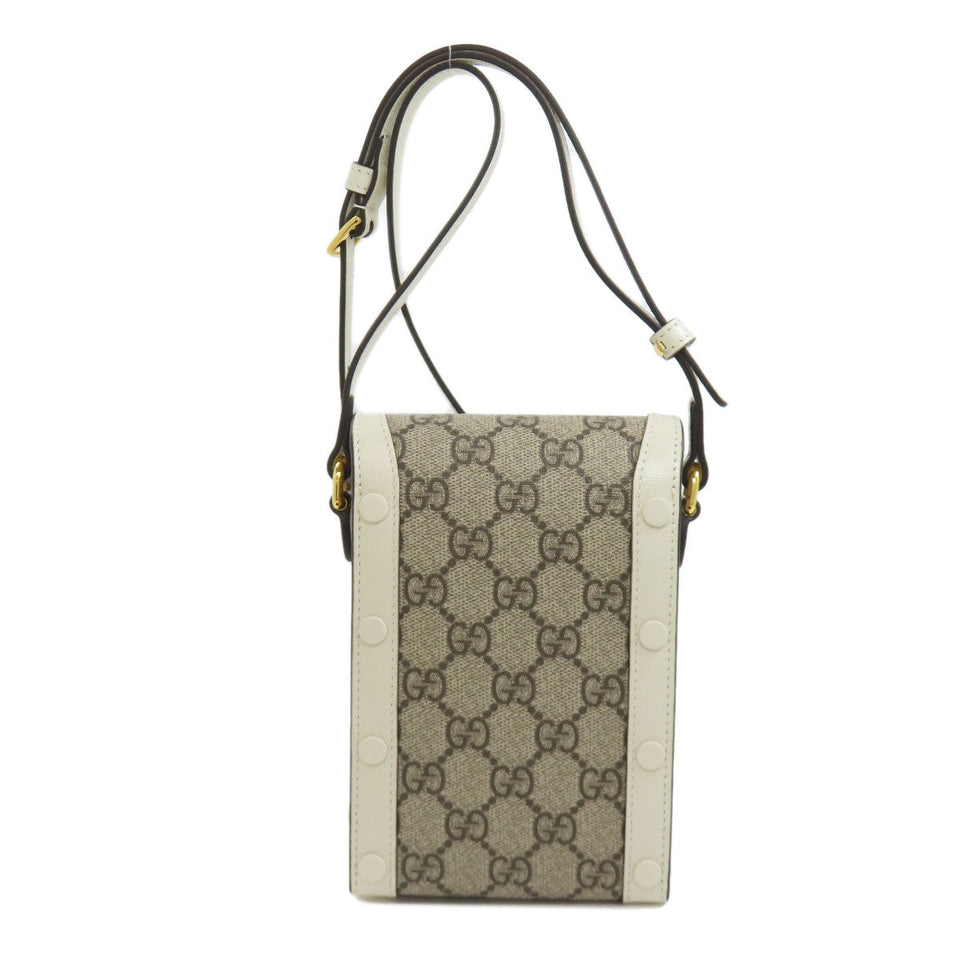 Gucci Shoulder Bag 625615 PVC Brown Horsebit 1955 mini bag Women