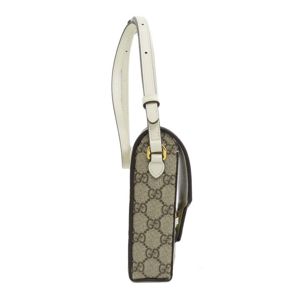 Gucci Shoulder Bag 625615 PVC Brown Horsebit 1955 mini bag Women