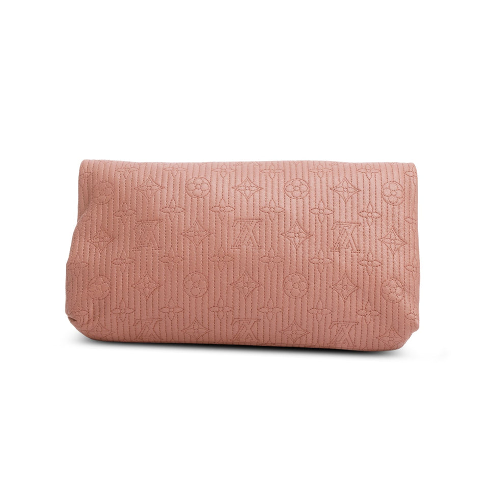 Louis Vuitton Pink Calfskin Quilted Monogram Altair Clutch