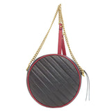 Gucci Shoulder Bag 550154 leather black Round Chain Shoulder Women