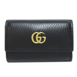 Gucci Key case Key holder  456118 leather black Double G
