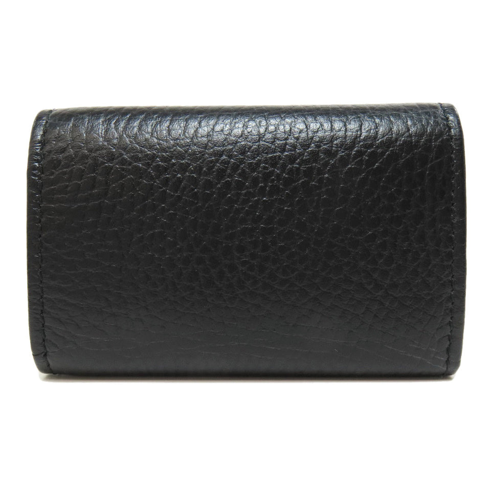 Gucci Key case Key holder  456118 leather black Double G