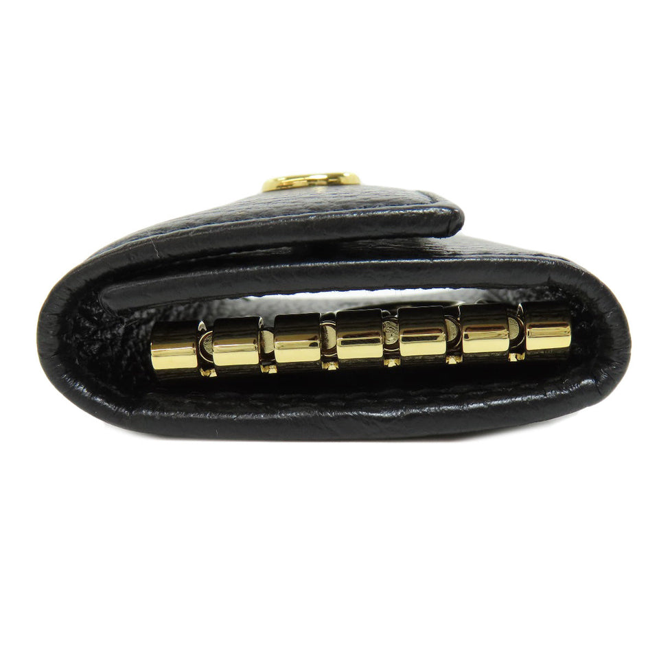 Gucci Key case Key holder  456118 leather black Double G