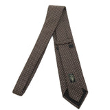 Gucci tie Wool, Silk Brown logo dot pattern mens