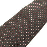 Gucci tie Wool, Silk Brown logo dot pattern mens