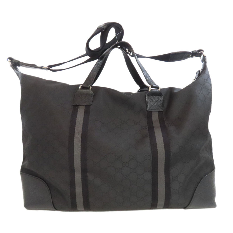 Gucci Boston Duffel bag 449180 Nylon black GG outlet Women