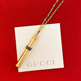 Gucci Necklace Gold Plated gold Sherry line Perfume Bottle Necklace