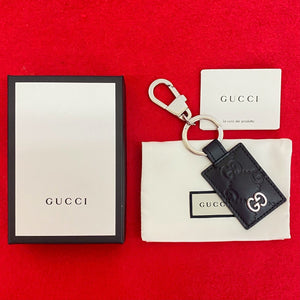 Gucci key ring leather black Sima Dorian