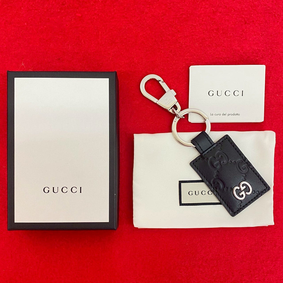 Gucci key ring leather black Sima Dorian