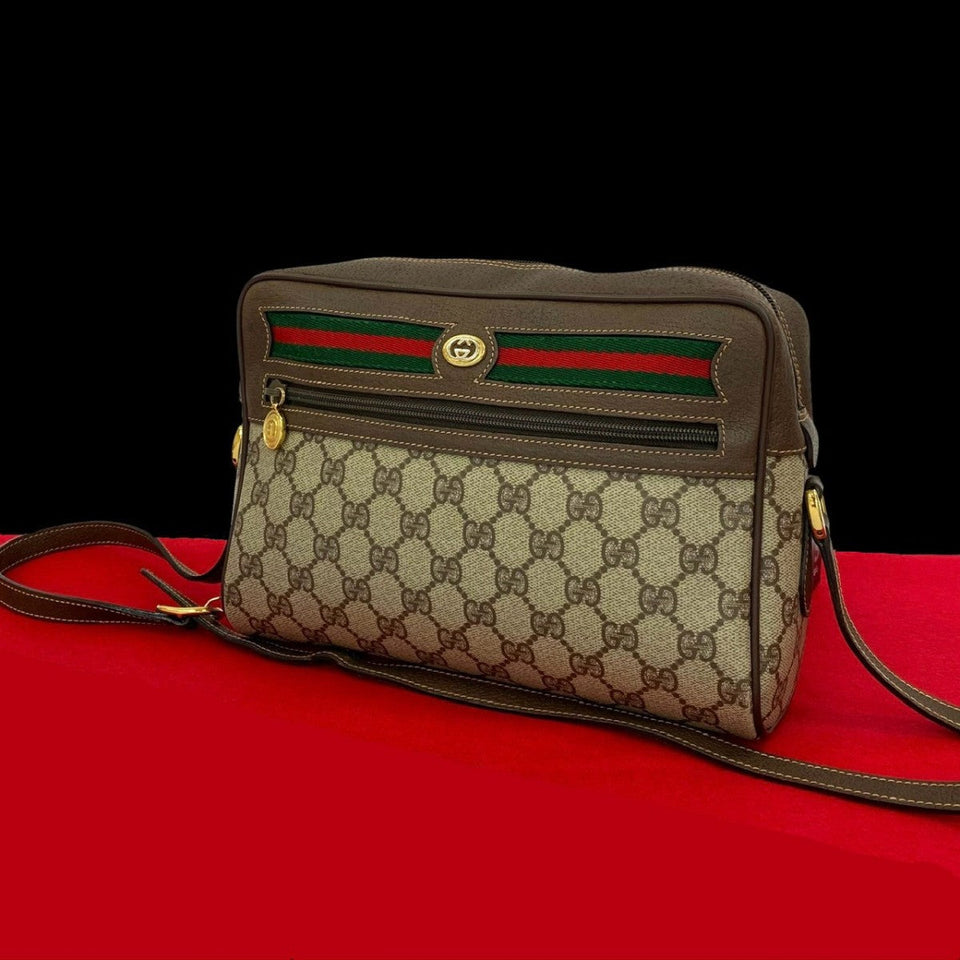 Gucci Shoulder Bag leather Brown Sherry line