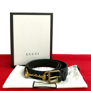 Gucci belt leather black