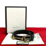 Gucci belt leather black