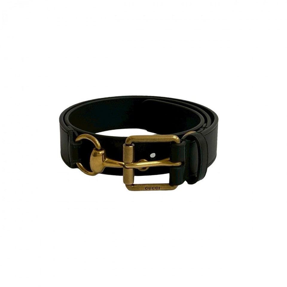 Gucci belt leather black