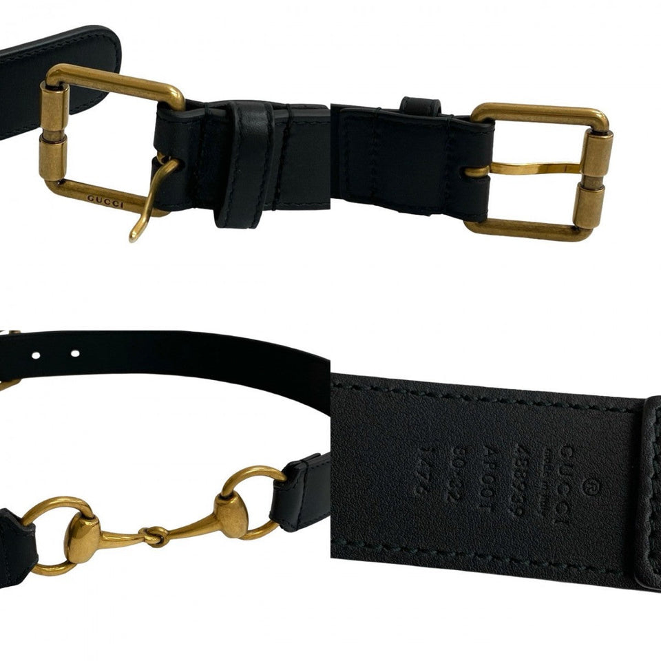 Gucci belt leather black