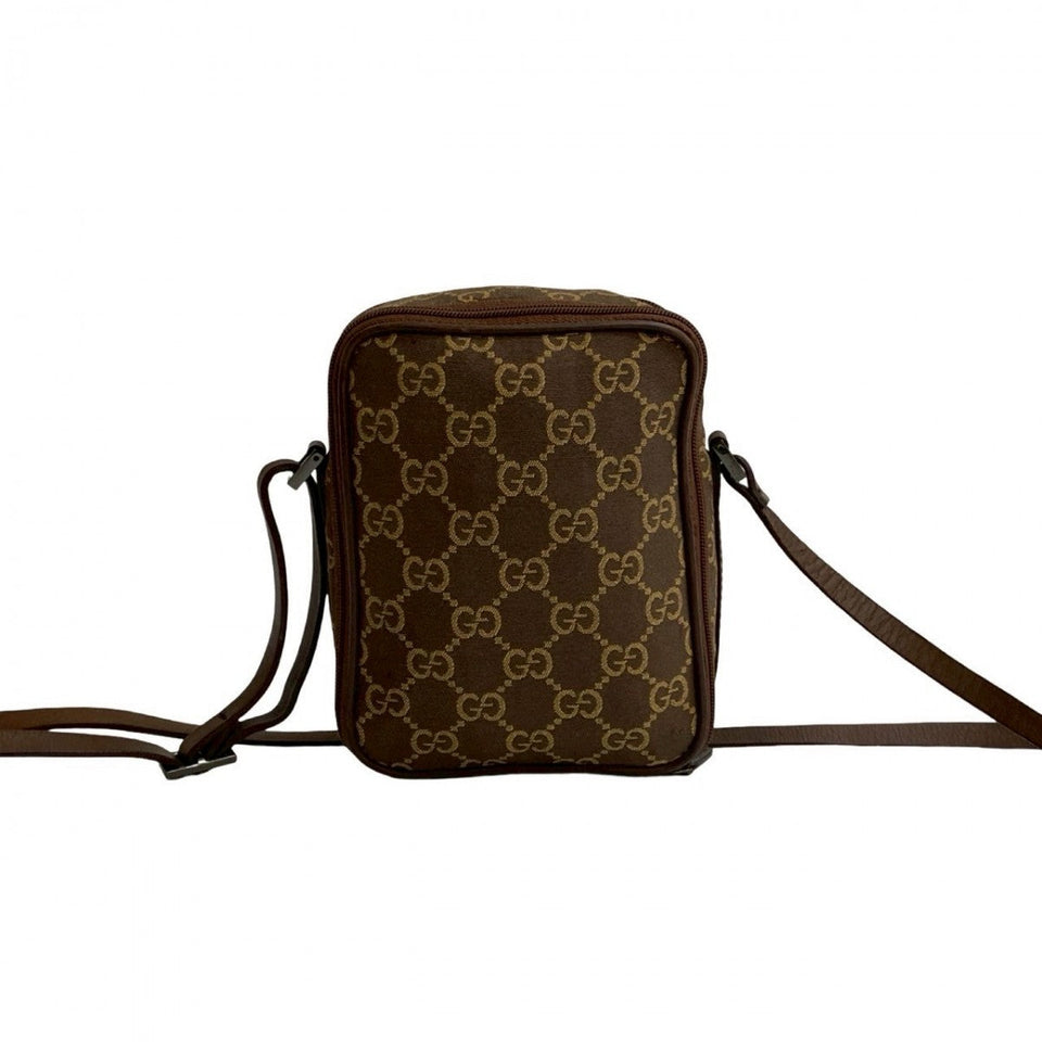 Gucci Shoulder Bag canvas Brown