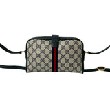 Gucci Shoulder Bag leather Navy Sherry line