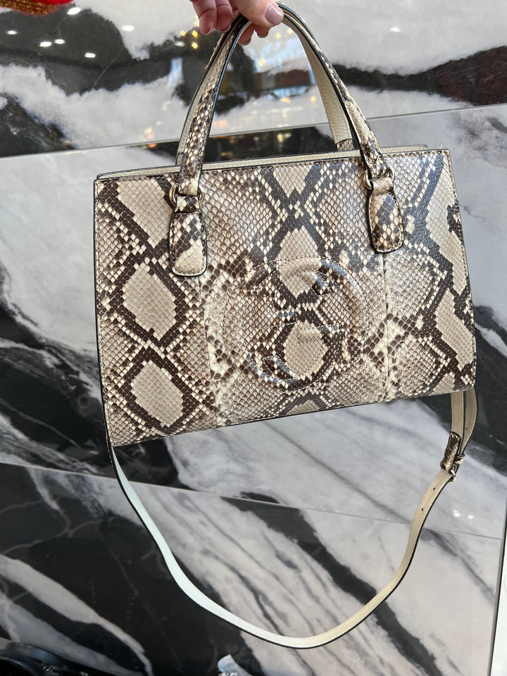 Gucci MEDIUM PYTHON TOTE