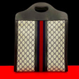 Gucci Handbag leather Navy Sherry line