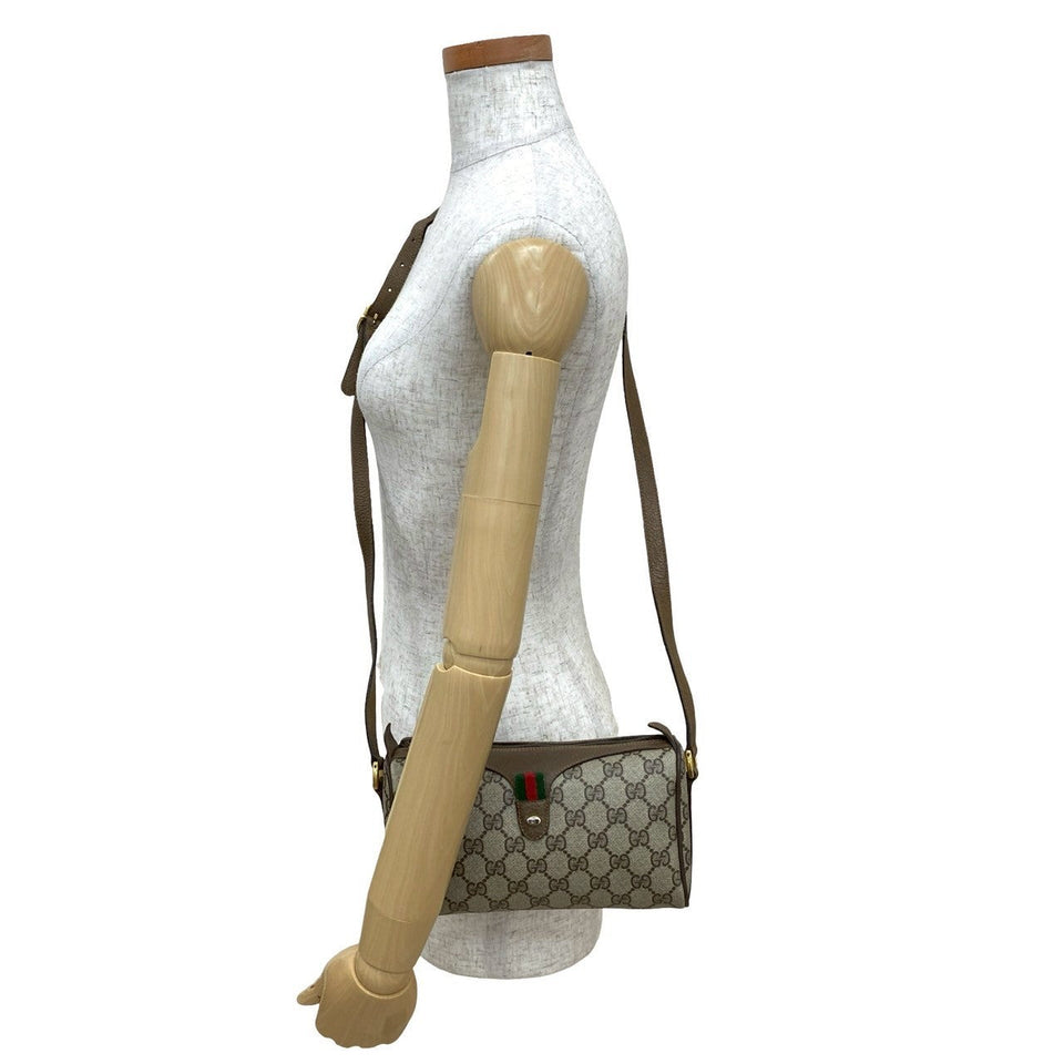 Gucci Shoulder Bag leather Brown Sherry line