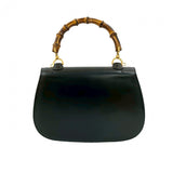 Gucci Shoulder Bag leather black Bamboo