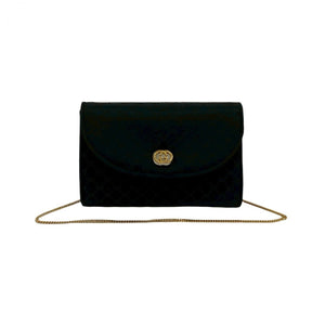 Gucci Shoulder Bag Satin black ChainShoulder