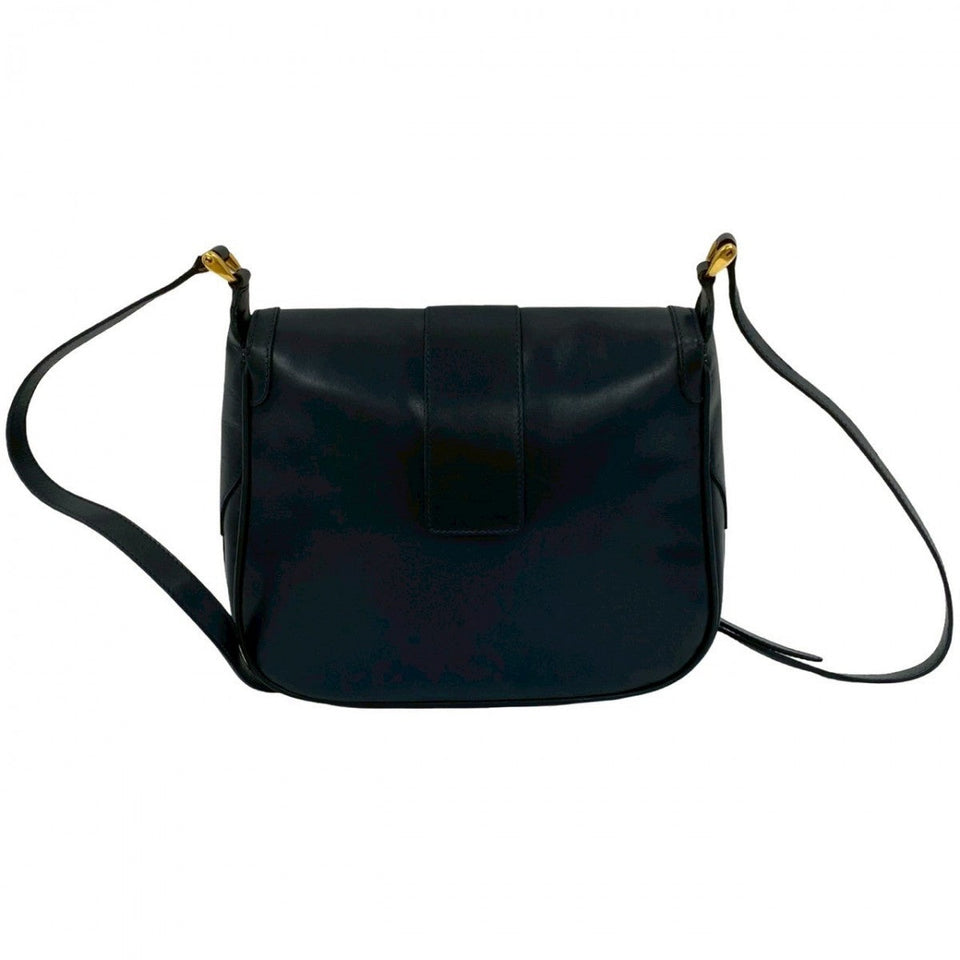 Gucci Shoulder Bag Calfskin Navy