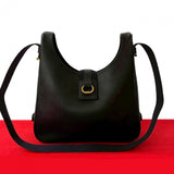 Hermes Shoulder Bag leather black Sako