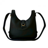 Hermes Shoulder Bag leather black Sako