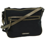 Luxury Burberry Shoulder Bag Nylon Black Auth 66638