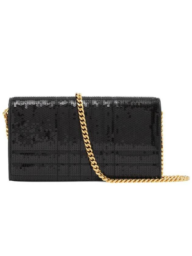 Luxury Burberry WoMen's Lola Sequin Chain Shoulder Bag Black