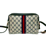 Gucci Shoulder Bag leather Navy Sherry line