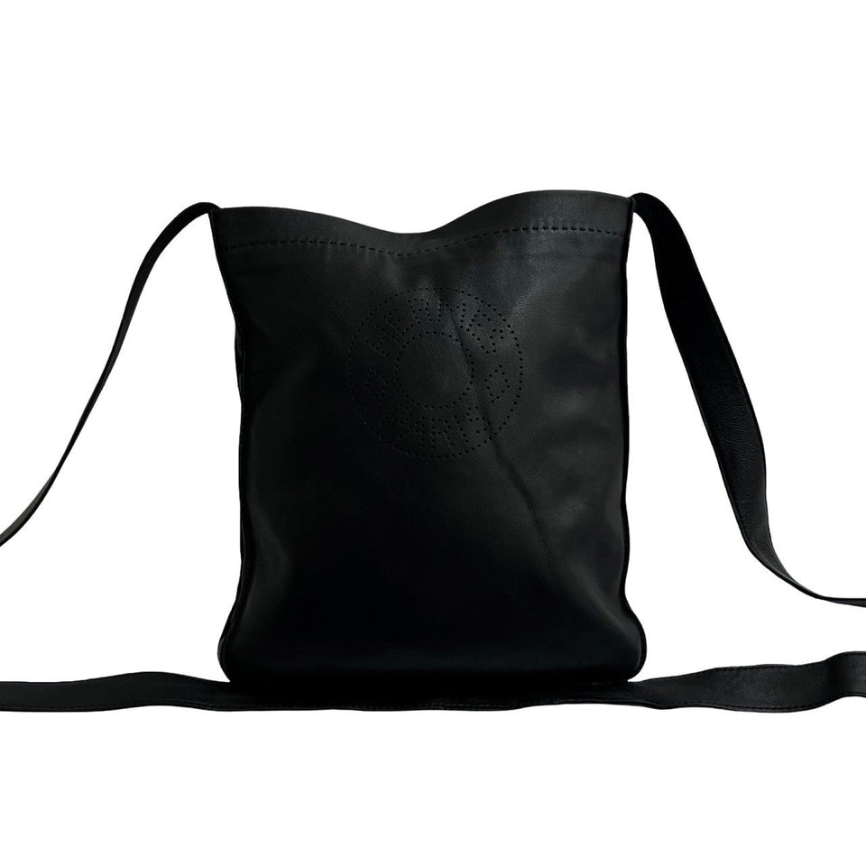 Hermes Shoulder Bag Calfskin black Crude Cell
