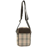 Luxury BurberrySs Nova Check Shoulder Bag Canvas Beige Auth 67085