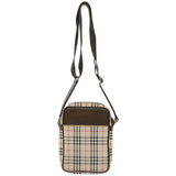 Luxury BurberrySs Nova Check Shoulder Bag Canvas Beige Auth 67085