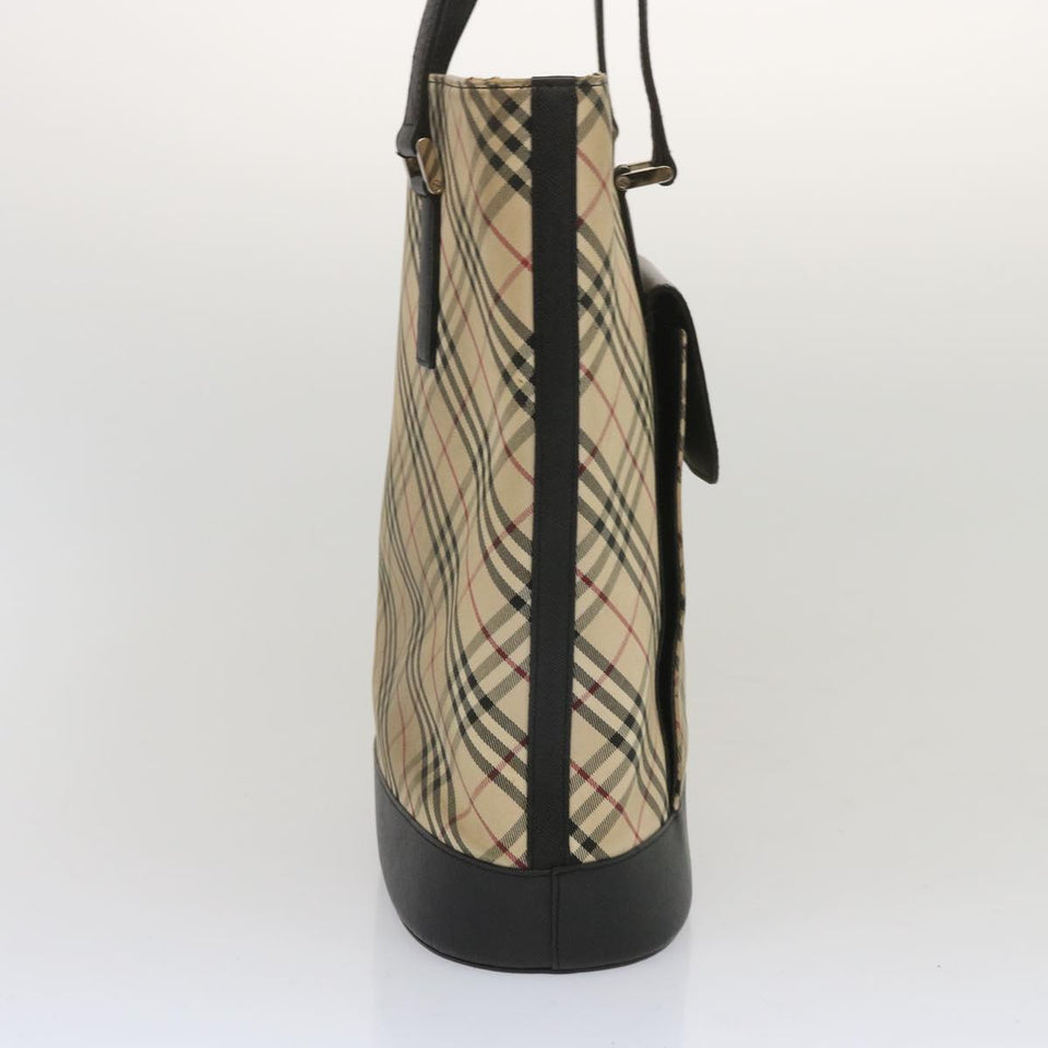 Luxury Burberry Nova Check Shoulder Bag Canvas Beige Auth 67237
