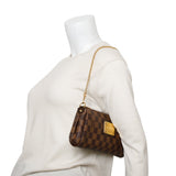 Louis Vuitton Damier Ebene Eva Clutch w/ Box & Straps
