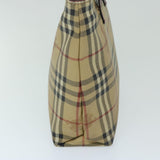 Luxury Burberry Nova Check Tote Bag PVC Beige Auth 67654