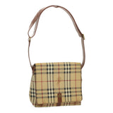 Luxury Burberry Nova Check Shoulder Bag PVC Beige Auth 67744