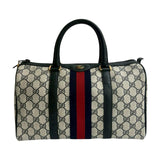 Gucci Handbag leather Navy Sherry line