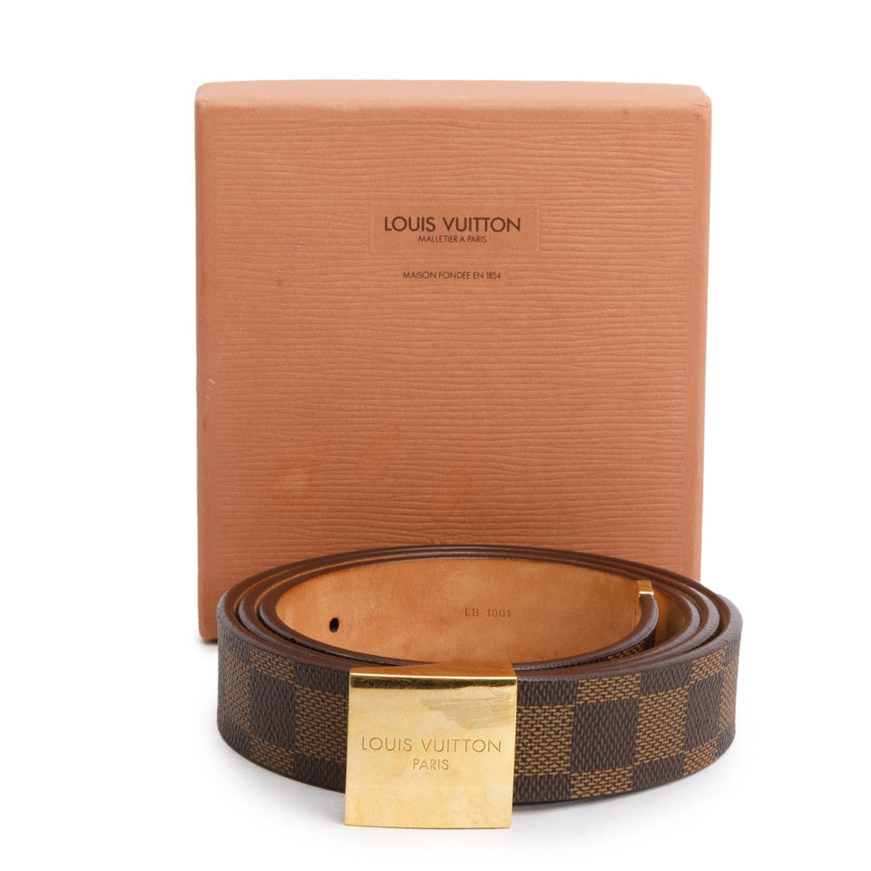 Louis Vuitton Damier Ebene Canvas Ceinture 30 MM Belt w/ Box